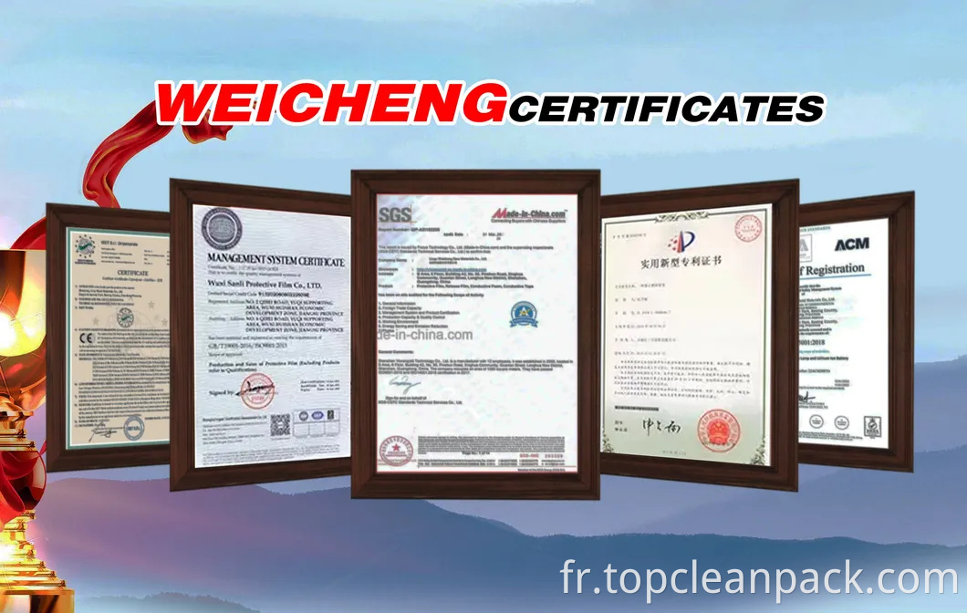 Le film d'emballage PE est résistant aux UV, antistatique, à la rouille, personnalisable et recyclable